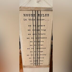 Farmhouse Style Inspirational Wall Art with Black Text